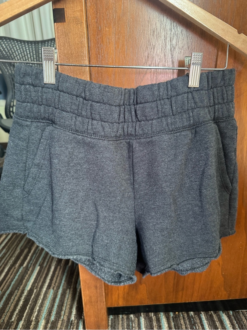 aerie Charcoal Gray Cozy Knit Athletic Shorts